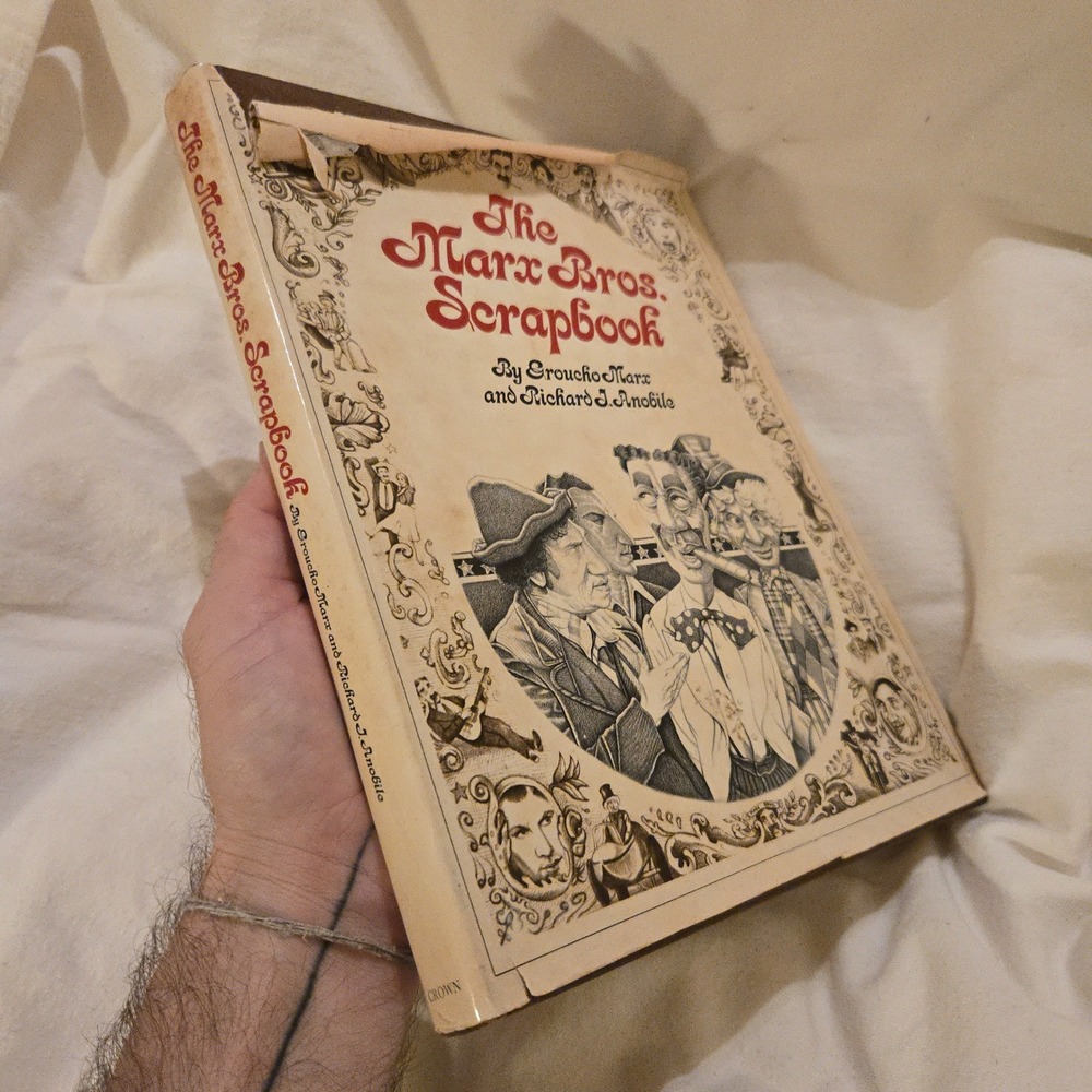 VTG 1973 The Marx Bros Scrapbook Book Groucho Marx Richard Anobile Crown HC USA